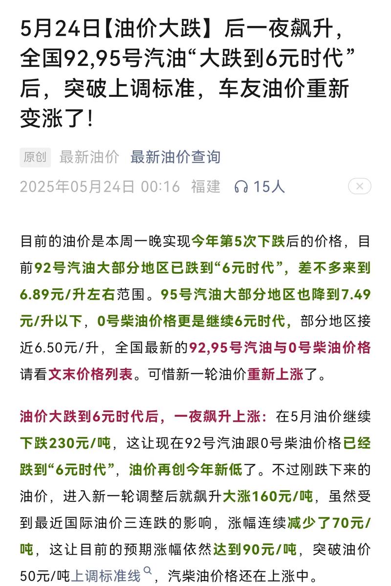 国内油价下调时间,国内油价下降